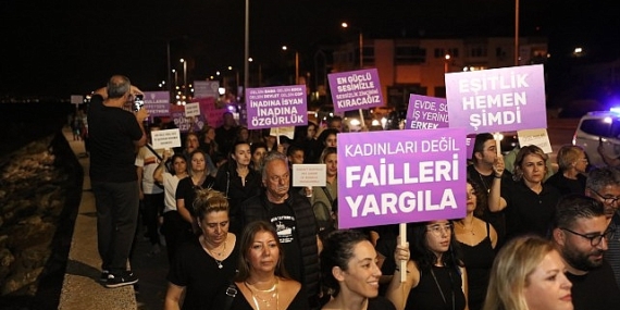 Güzelbahçe Şiddete Karşı Yürüdü