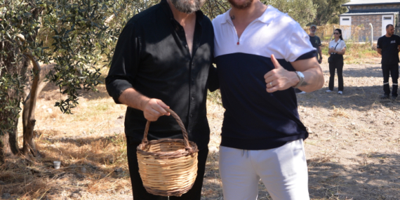 Ünlü isimler Balıkesir’de zeytin hasadı yaptı