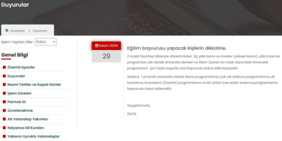 İtalya ile vize krizi! İtalya başvuruları durdurdu