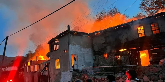 Soku Köyü’nde korkutan yangın