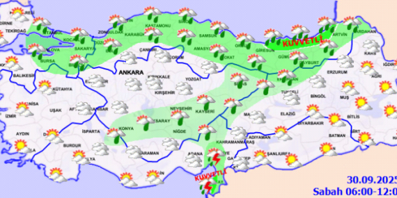 Türkiye’nin bir çok noktasında yağış bekleniyor