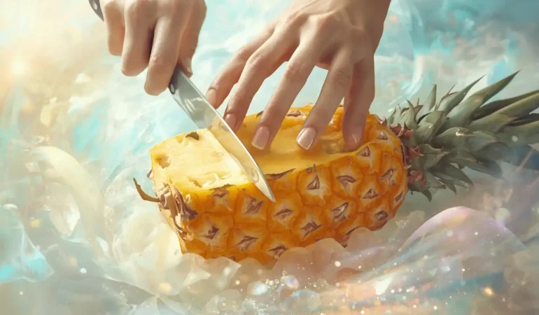 Ananas-Dilimlemek